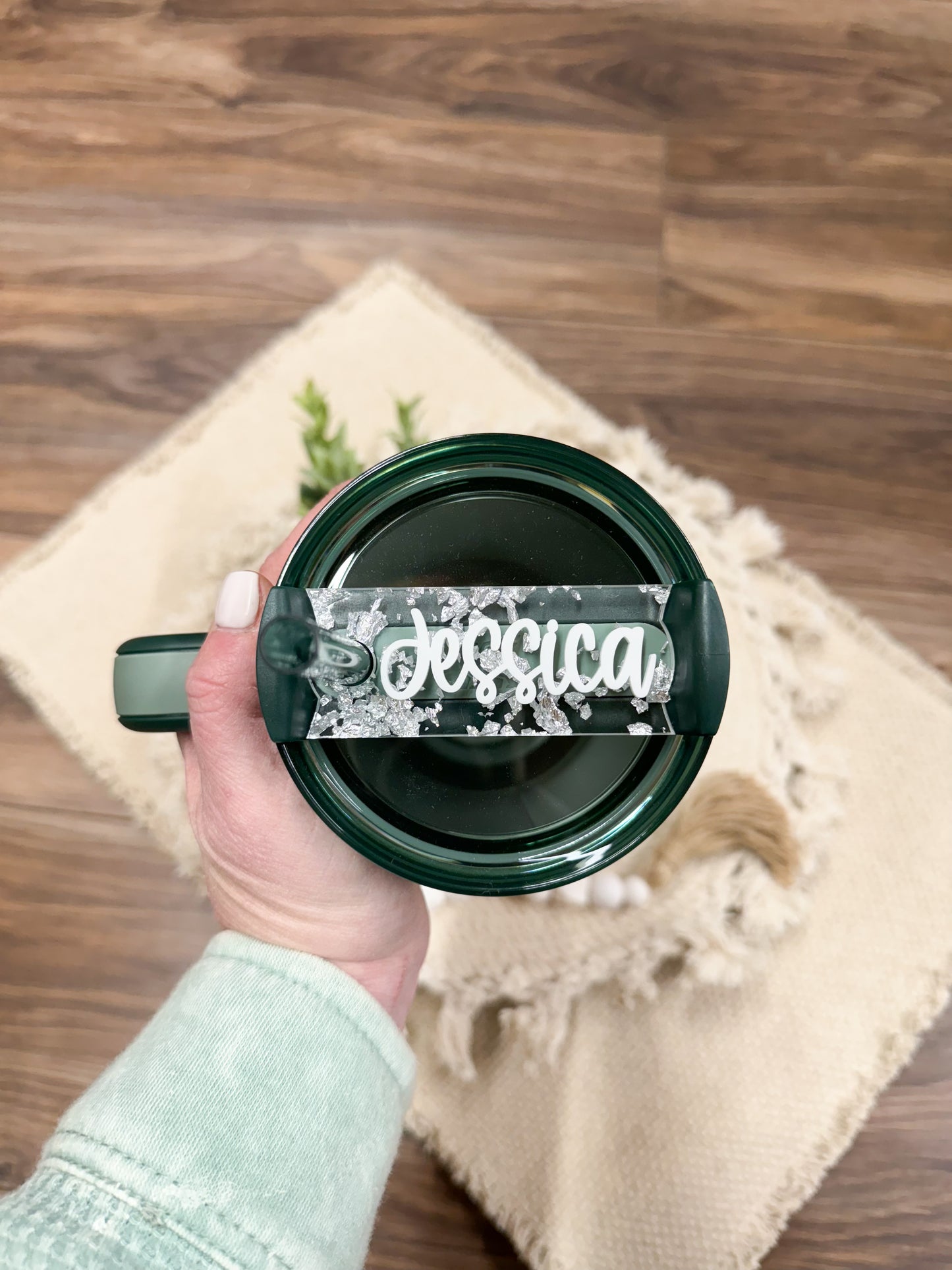 SILVER FLAKE NAME TOPPER
