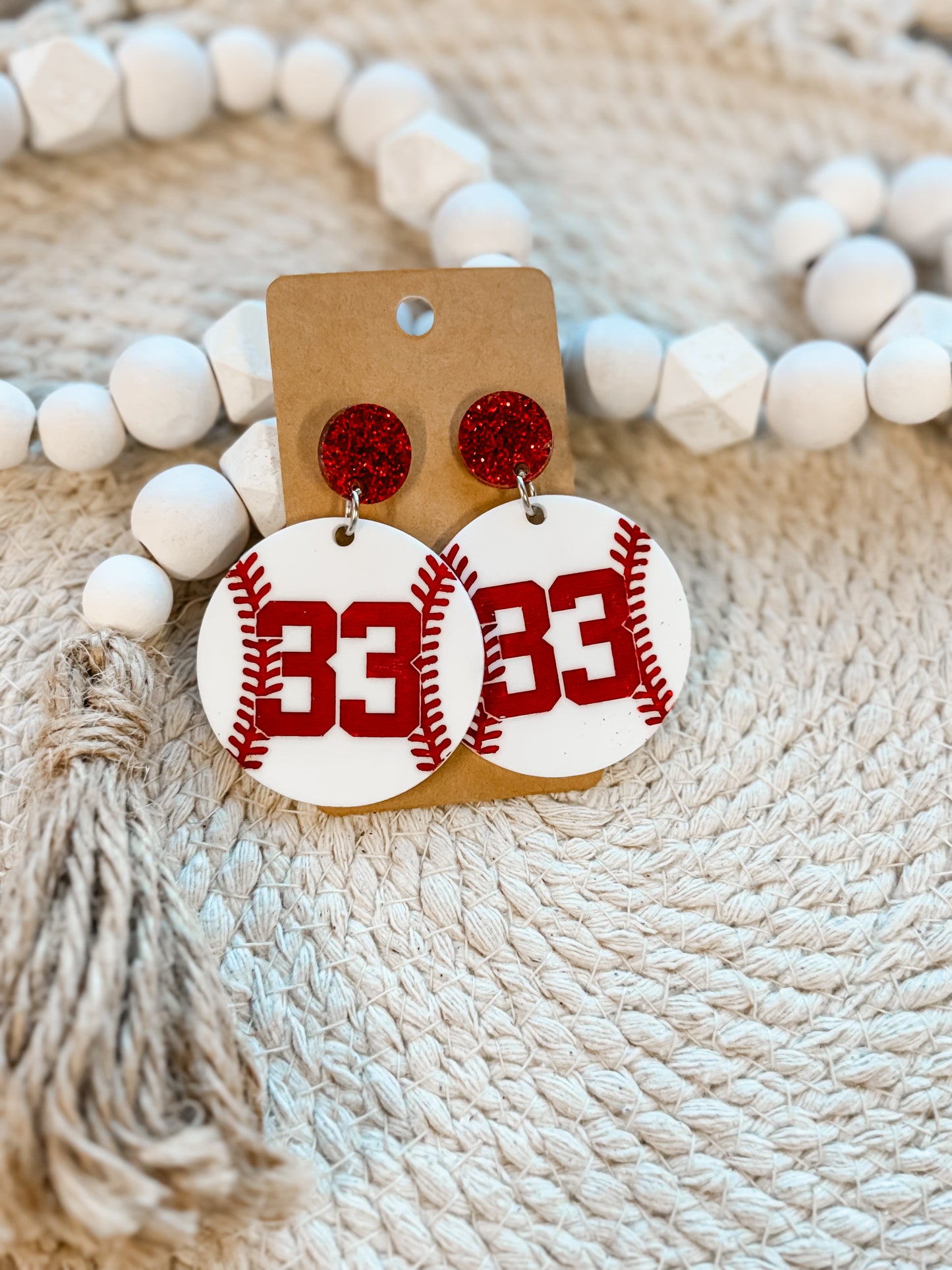 Personalized Softball or Baseball Earrings