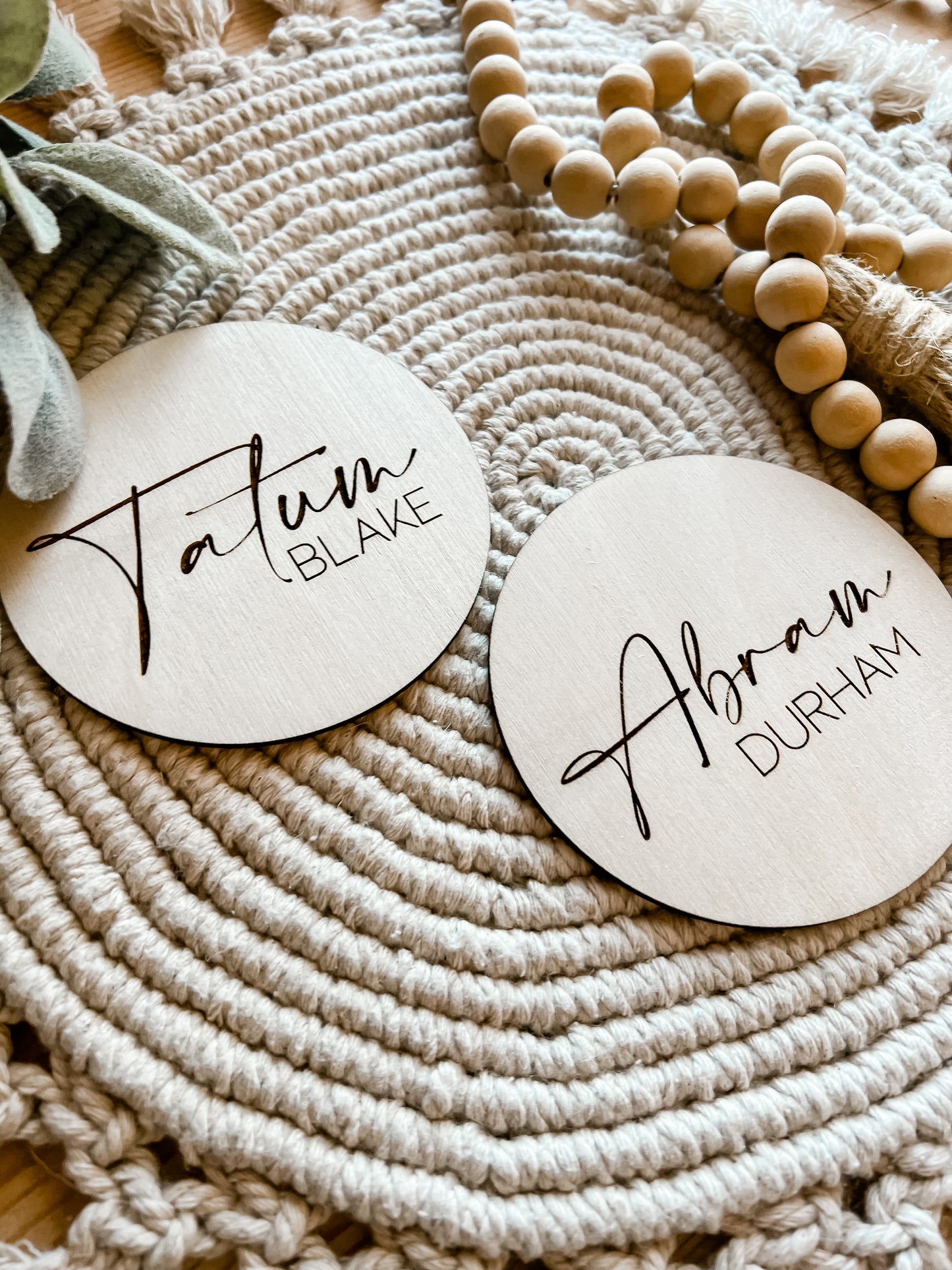 Mini Round Name Sign