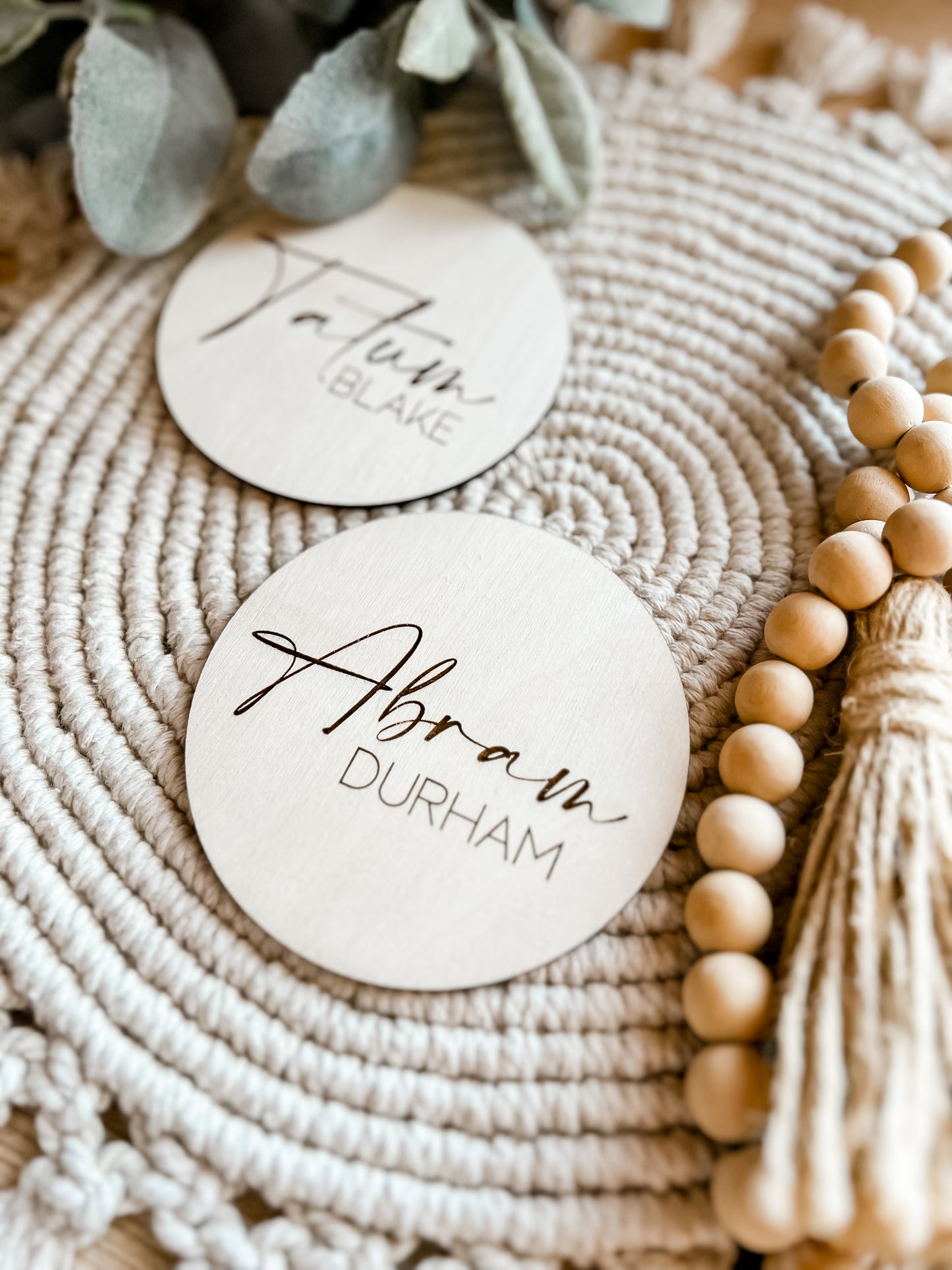 Mini Round Name Sign
