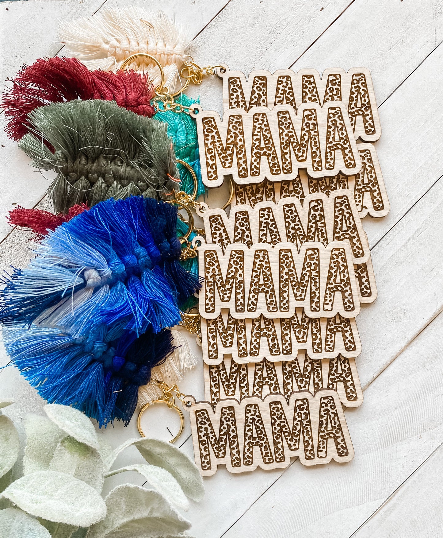 Feather Mama Cheetah Keychain
