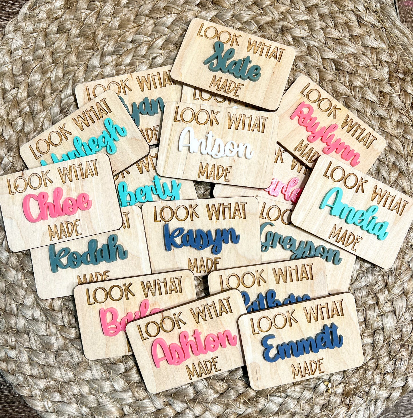 Look What Made With Acrylic Name