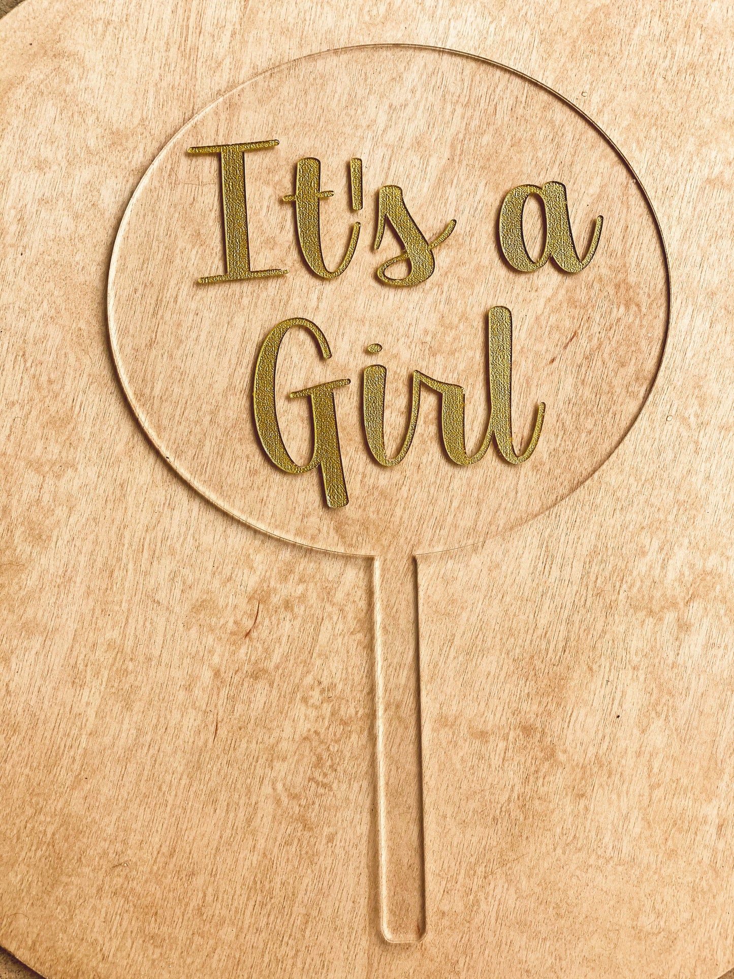 It’s a girl cake topper