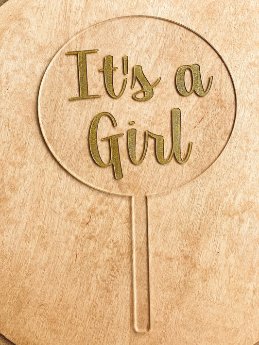 It’s a girl cake topper