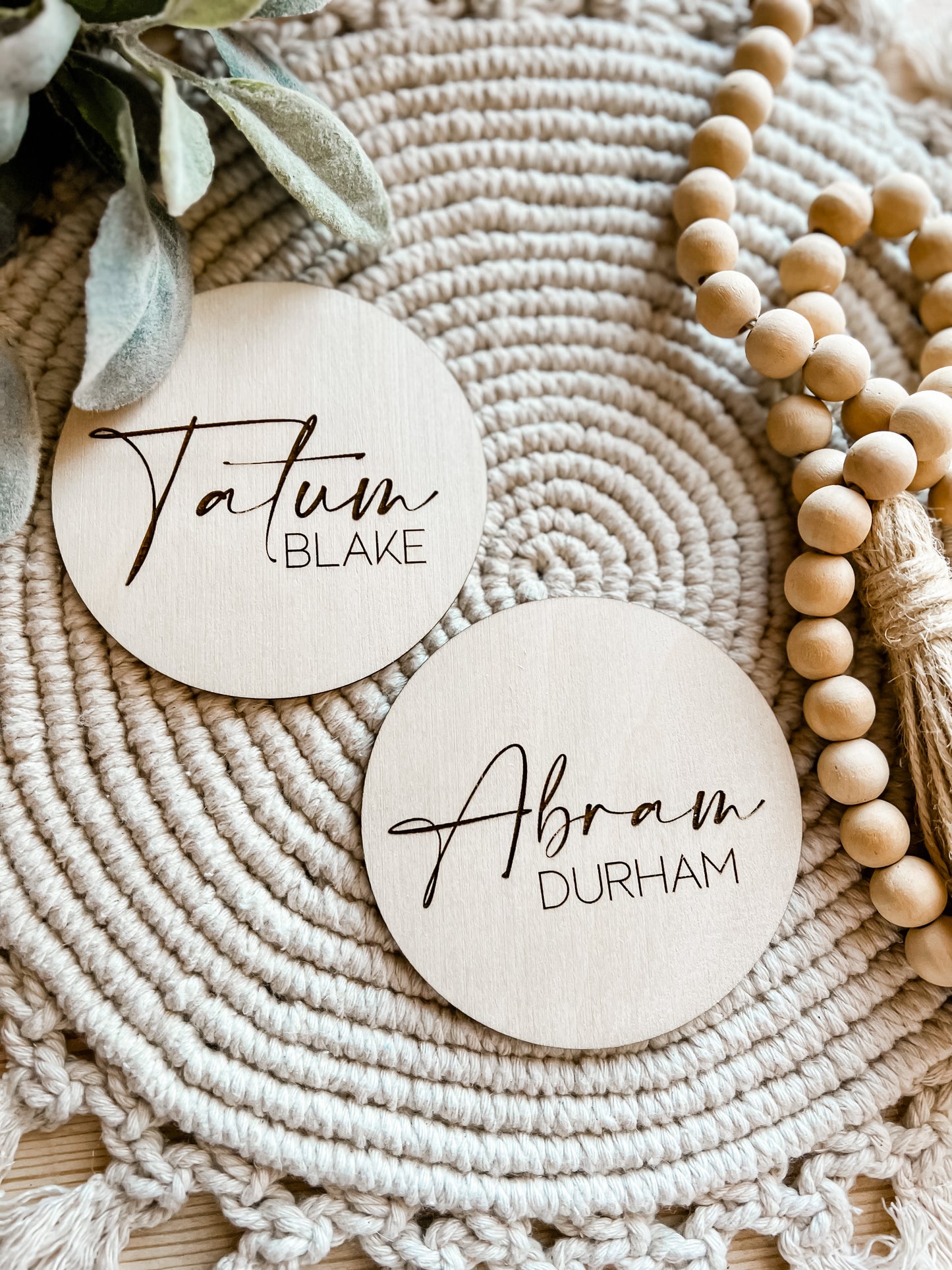 Mini Round Name Sign