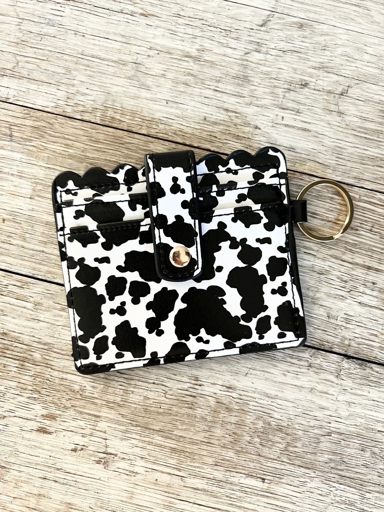 Cow wristlet wallet