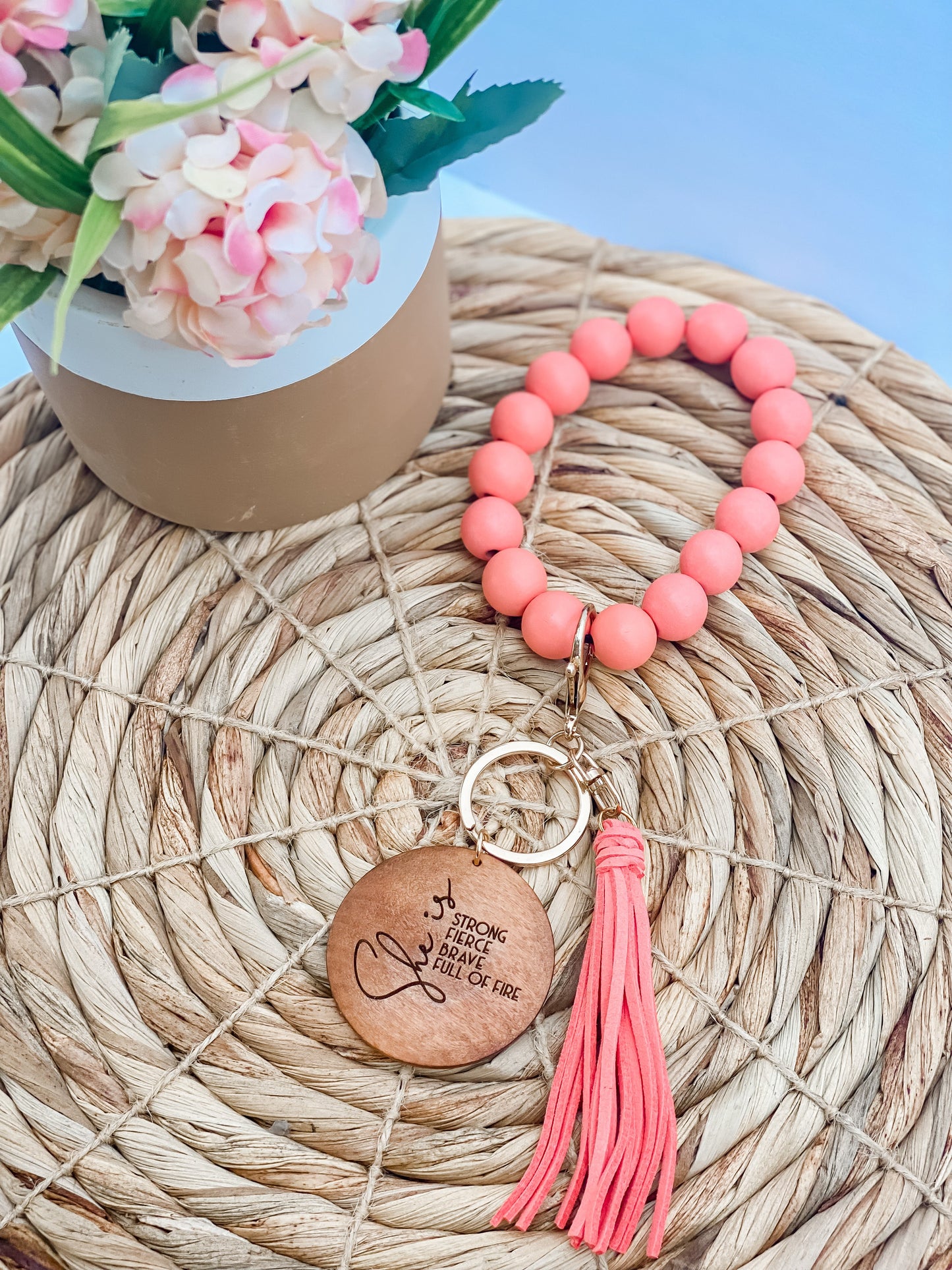 Coral She Is Wristlet