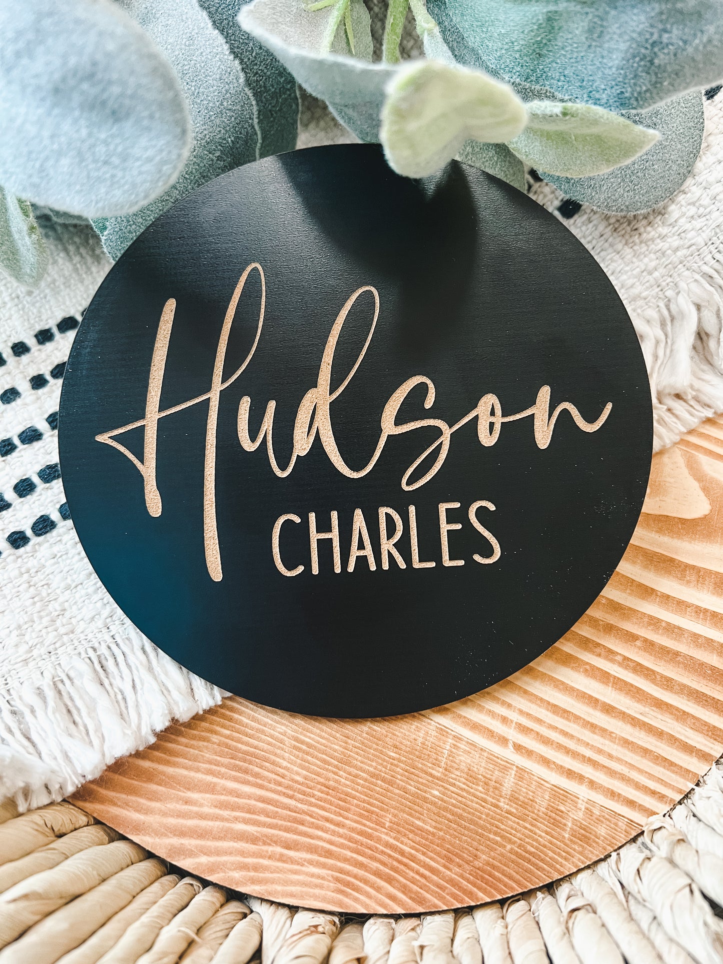 Small Birth Announcement Name sign