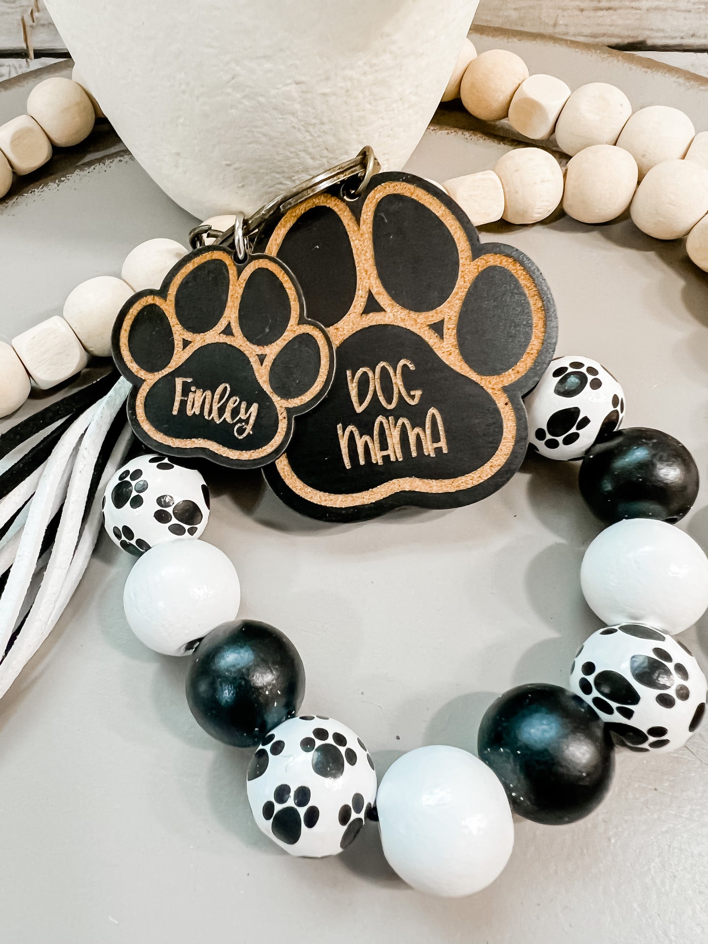 Dog Mama Paw Print Wristlet