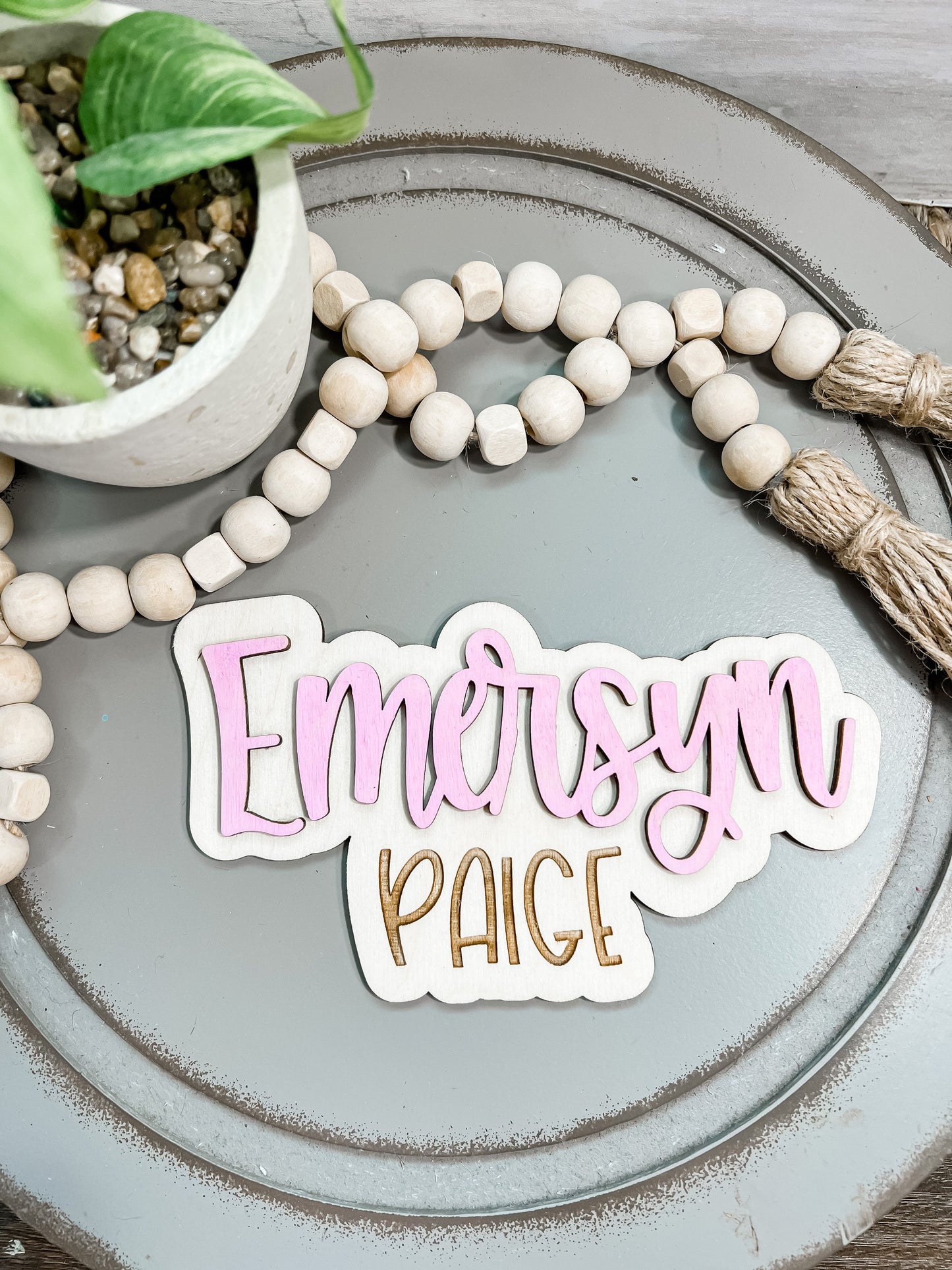 Mini Offset Name Sign Cursive