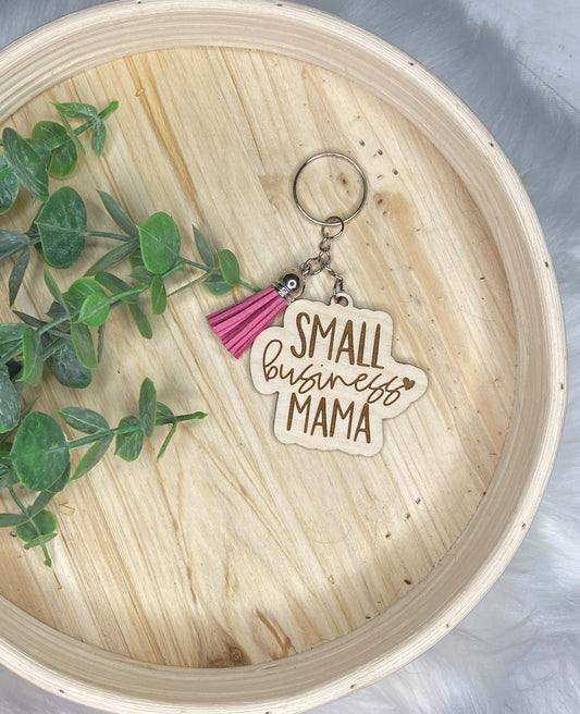 Small business mama keychain